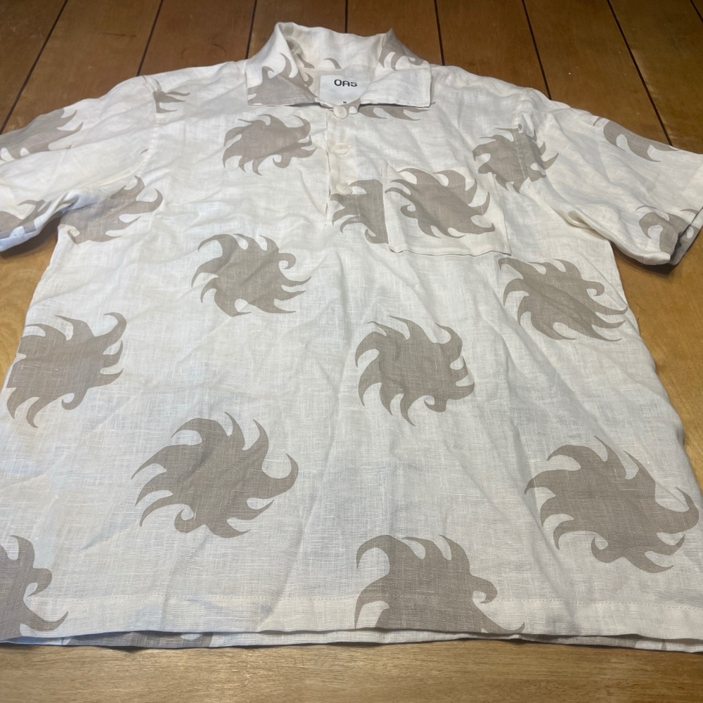 OAS Hazel Ember Girona Linen Shirt 100% Linen Size Medium EXCELLENT CONDITION!!